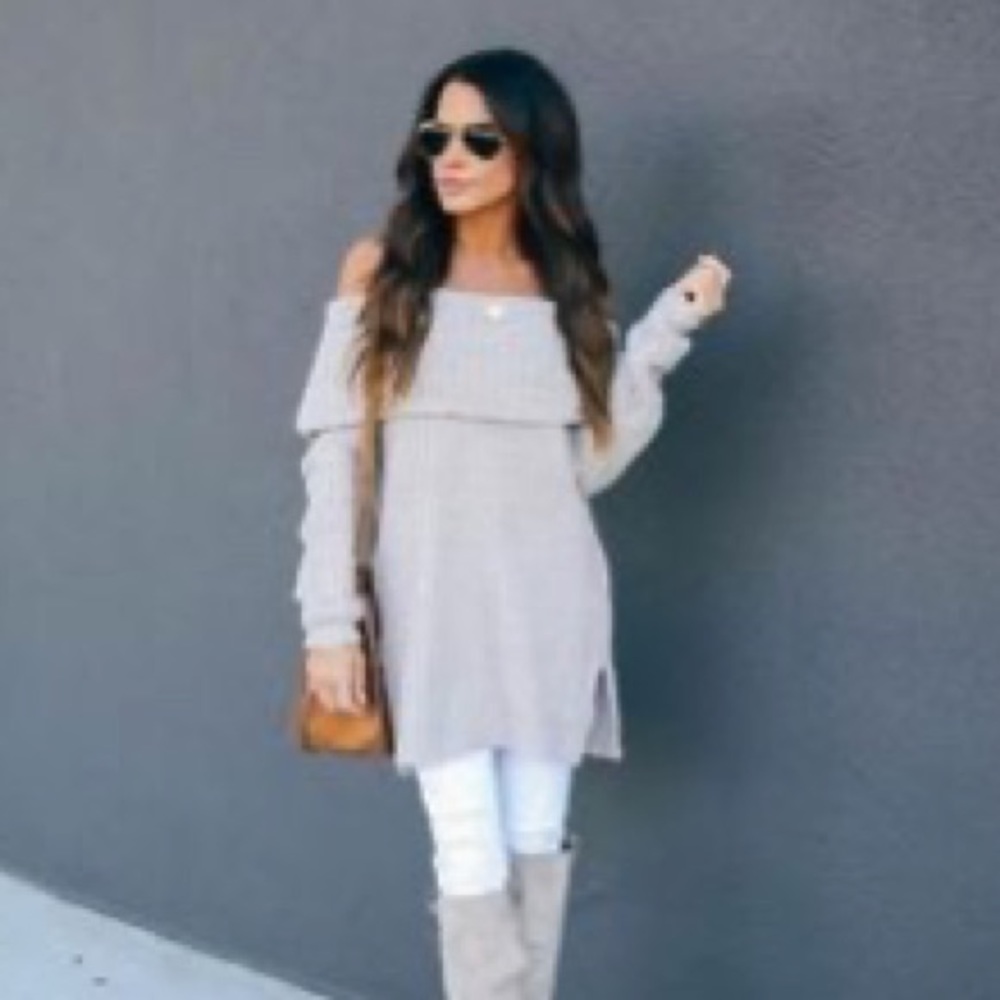 Vici Dolls Patience Off the Shoulder Knit Sweater